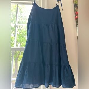 NWOT vineyard vines 100% linen summer dress XL navy blue